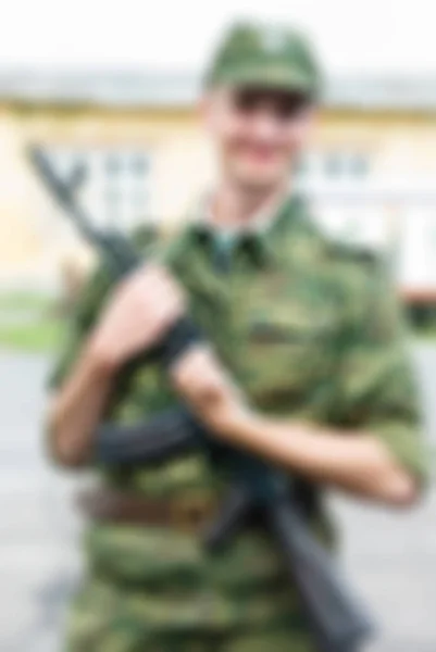 Latar belakang kabur tema tentara Rusia — Stok Foto
