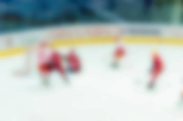 Desenfoque abstracto de los jugadores de hockey sobre hielo en el juego del torneo — Foto de Stock