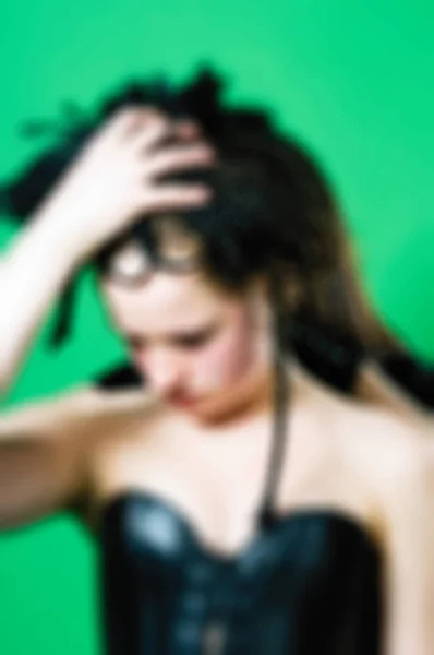 Jucăușă bdsm femei temă blur fundal — Fotografie, imagine de stoc