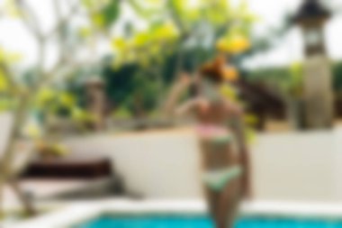 Bali Endonezya Seyahat tema bulanıklık arka plan