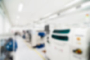 Elektronik üretim tesisi Tema arka plan bulanıklık