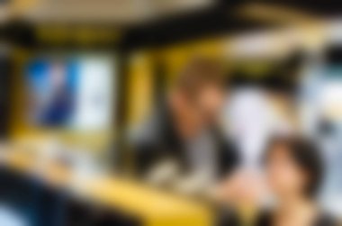 Makyaj sanatçısı ve modeli Tema arka plan bulanıklık