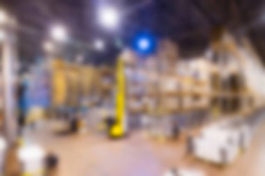 Büyük modern ambar Tema arka plan bulanıklık