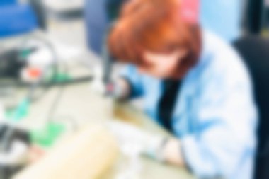 Elektronik üretim tesisi Tema arka plan bulanıklık