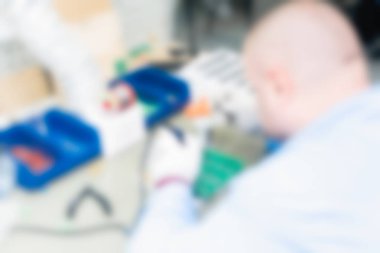 Elektronik üretim tesisi Tema arka plan bulanıklık