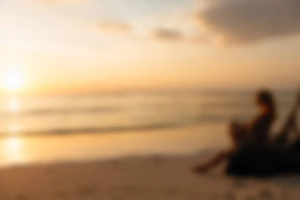 Ilhas Gili Indonésia Viagem tema borrão fundo — Fotografia de Stock