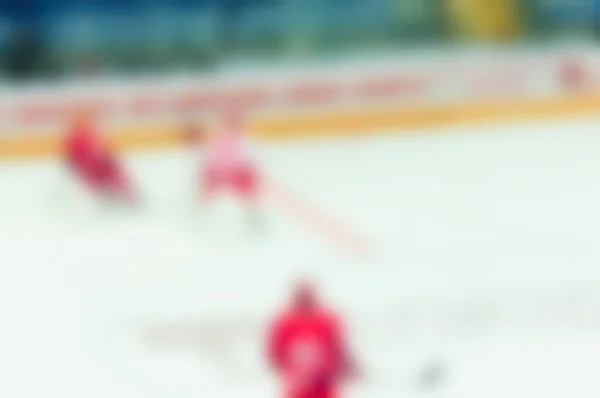 Desenfoque abstracto de los jugadores de hockey sobre hielo en el juego del torneo —  Fotos de Stock