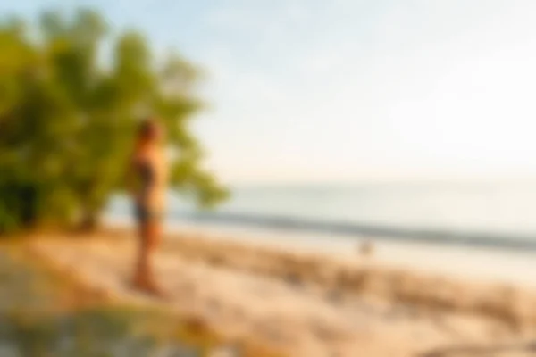 Islas Gili Indonesia Viajes tema desenfoque fondo — Foto de Stock