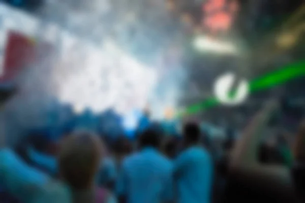 Blur background of people at the dj concert — Stock Photo, Image