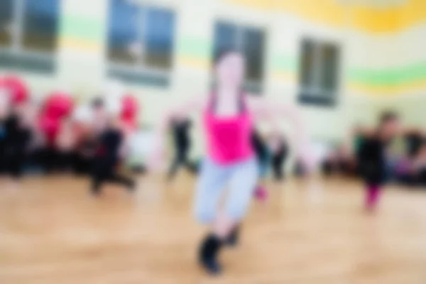 Aula de dança para mulheres desfocar fundo — Fotografia de Stock