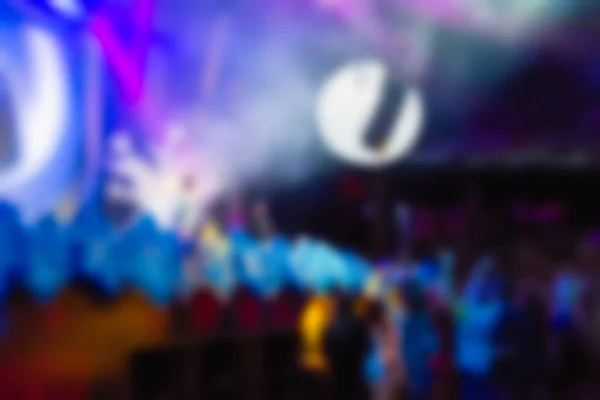 Blur background of people at the dj concert — Stock Photo, Image