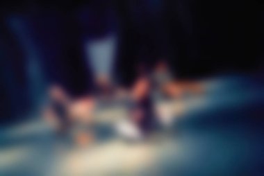 Çağdaş dans performans bokeh arka plan bulanıklık