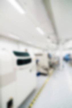 Elektronik üretim tesisi Tema arka plan bulanıklık