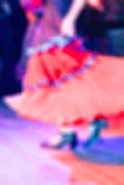 Flamenko dansçılar arka plan bulanıklık