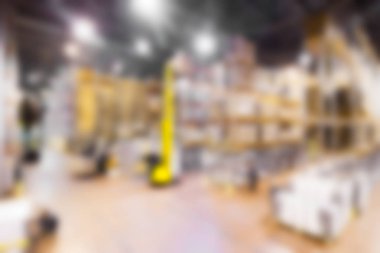 Büyük modern ambar Tema arka plan bulanıklık