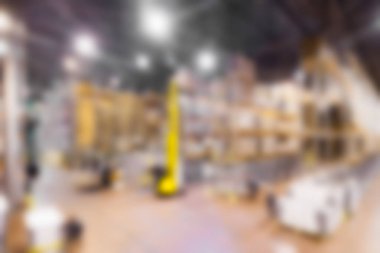 Büyük modern ambar Tema arka plan bulanıklık