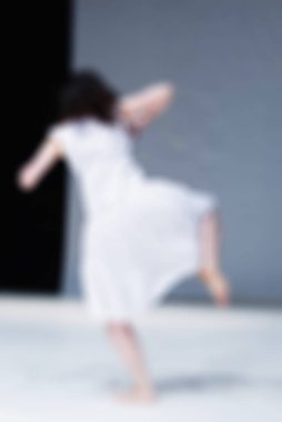 Çağdaş dans performans bokeh arka plan bulanıklık