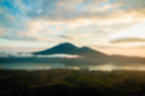 Východ slunce nad jezero batur — Stock fotografie