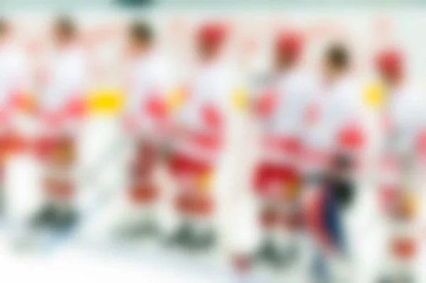 冰球运动员在比赛中的抽象模糊 — 图库照片