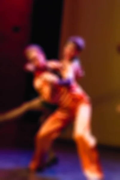 Zeitgenössische Tanzperformance Bokeh Unschärfe Hintergrund — Stockfoto