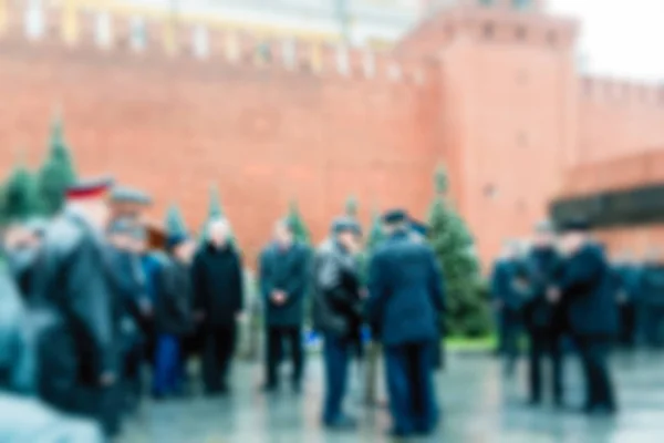 Parade on Red Square in Moscow blur background — Stock Photo, Image