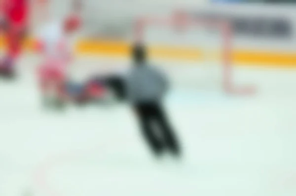 Desenfoque abstracto de los jugadores de hockey sobre hielo en el juego del torneo — Foto de Stock