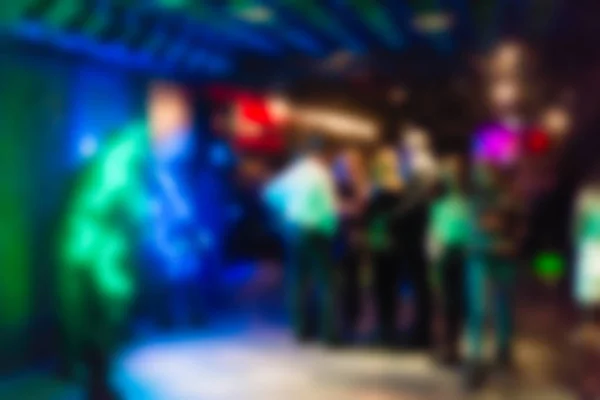 Blur background of people at the dj concert — Stock Photo, Image