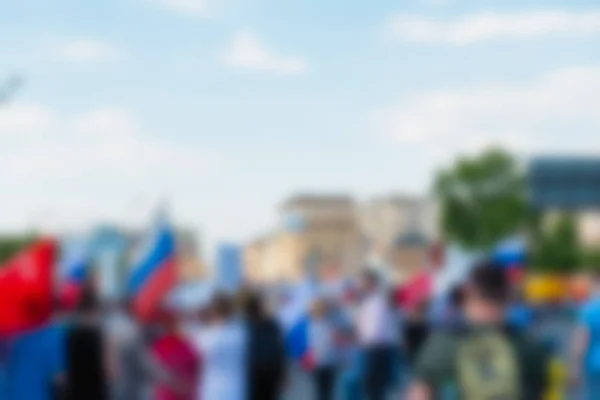 Große Menschenmenge Parade Thema verschwimmen Hintergrund — Stockfoto