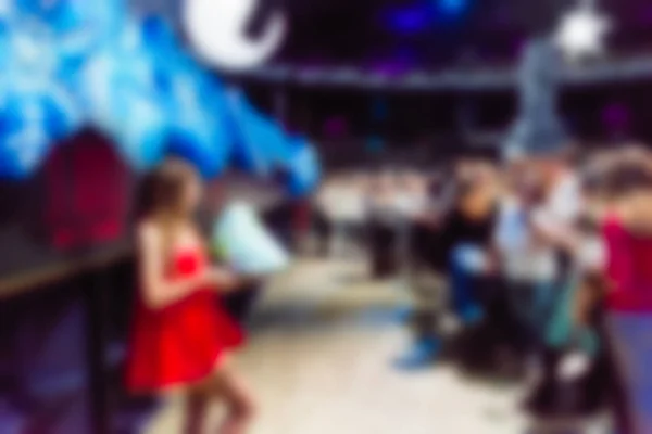 Blur background of people at the dj concert — Stock Photo, Image