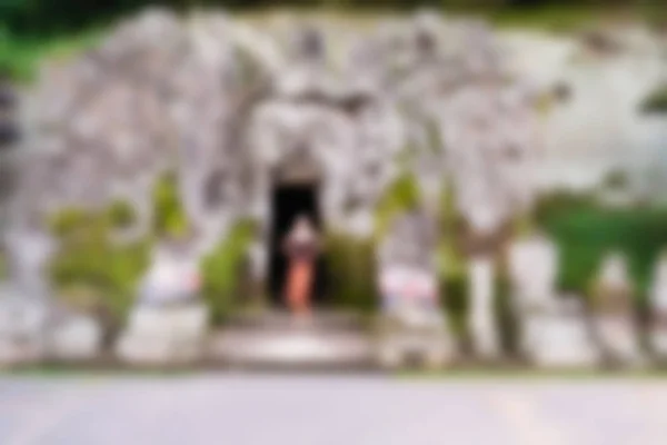 Goa Gajah Bali Indonesië reizen thema vervagen achtergrond — Stockfoto
