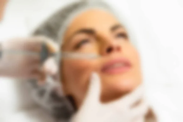 Medische cosmetologie kliniek thema achtergrond wazig — Stockfoto