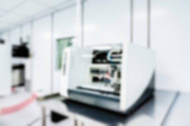 Nano teknoloji fabrika Tema arka plan bulanıklık