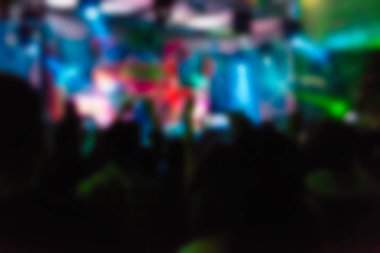 İnsanların konserinde arka plan bulanıklık