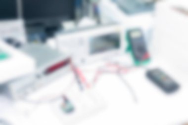 Elektronik üretim tesisi Tema arka plan bulanıklık