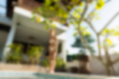 Otel havuzu Bali Endonezya Seyahat Tema arka plan bulanıklık