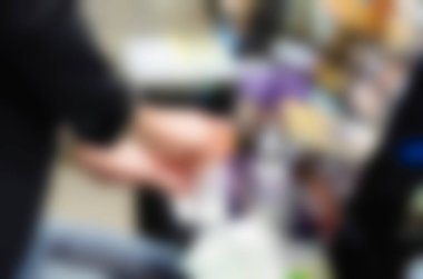 Makyaj sanatçısı ve modeli Tema arka plan bulanıklık