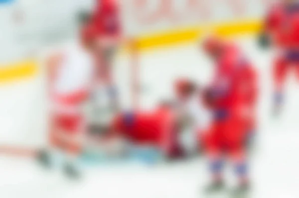 Abstract blur of ice hockey players at tournament play — Stock Photo, Image