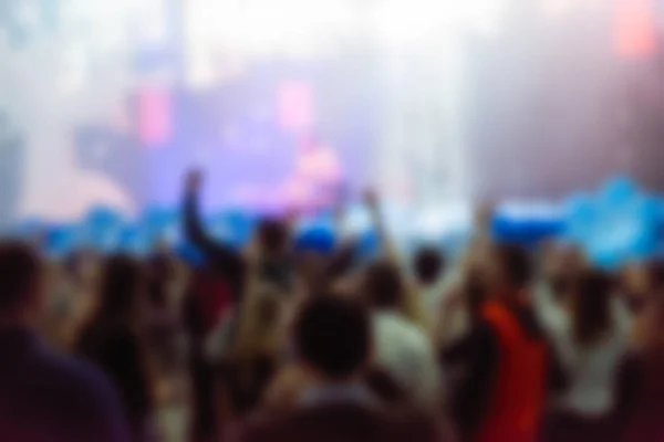 Blur background of people at the dj concert — Stock Photo, Image