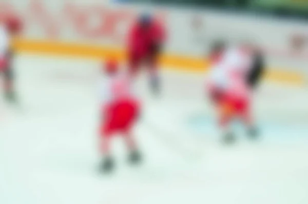 Abstrakta oskärpa av ishockeyspelare vid turneringsspel — Stockfoto