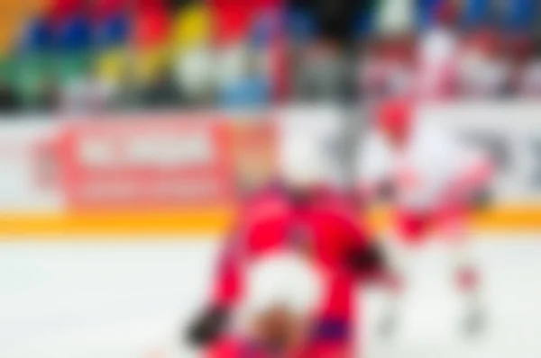 Abstracte vervaging van ice hockeyspelers in het toernooispel — Stockfoto