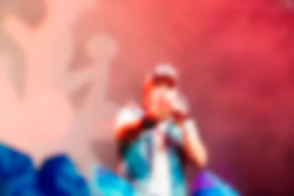 Blur background of people at the dj concert — Stock Photo, Image