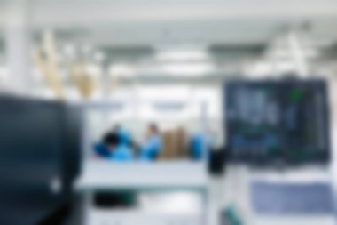 Elektronik üretim tesisi Tema arka plan bulanıklık