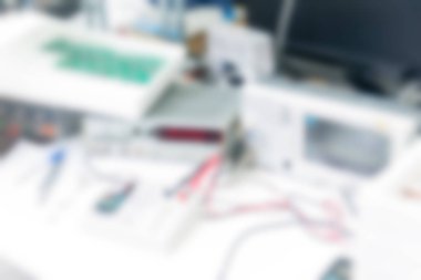 Elektronik üretim tesisi Tema arka plan bulanıklık