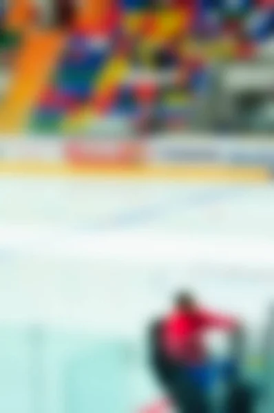 Desenfoque abstracto de los jugadores de hockey sobre hielo en el juego del torneo — Foto de Stock