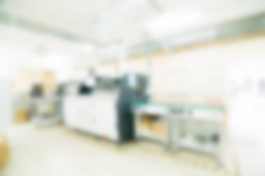 Elektronik üretim tesisi Tema arka plan bulanıklık