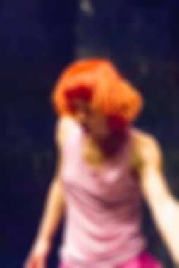 Çağdaş dans performans bokeh arka plan bulanıklık