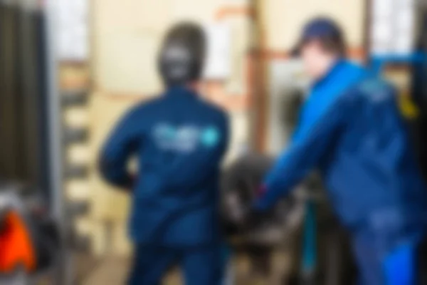 Industriell produktion fabriken tema oskärpa bakgrund — Stockfoto