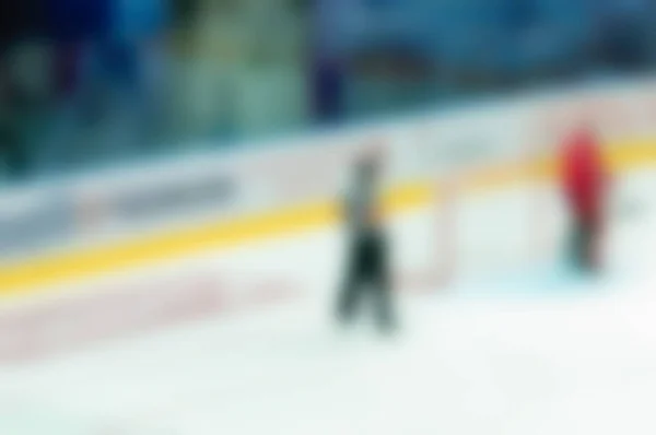 Abstracte vervaging van ice hockeyspelers in het toernooispel — Stockfoto