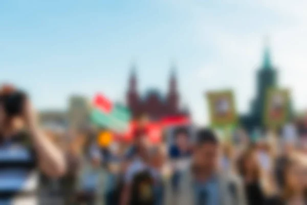 Grande multidão desfile tema borrão fundo — Fotografia de Stock