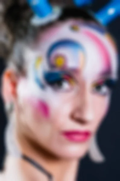 Makeup and hair artists competition blur background — Stock Photo, Image